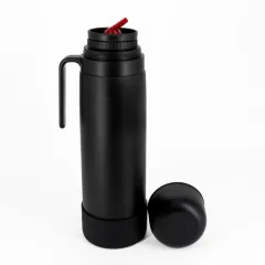 TERMO MEDIA MANIJA 1LITRO NEGRO